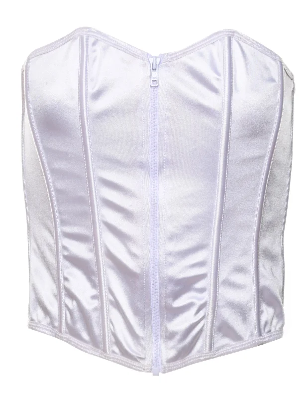 soft fleece jacketWhite Classic Boned Corset - S