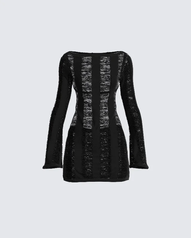 Deal Dash cocktail party dressMindy Black Mini Dress