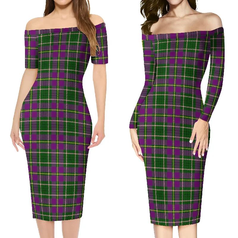 Shop and Save Taylor (Tailylour) Tartan Off Shoulder Lady Dress