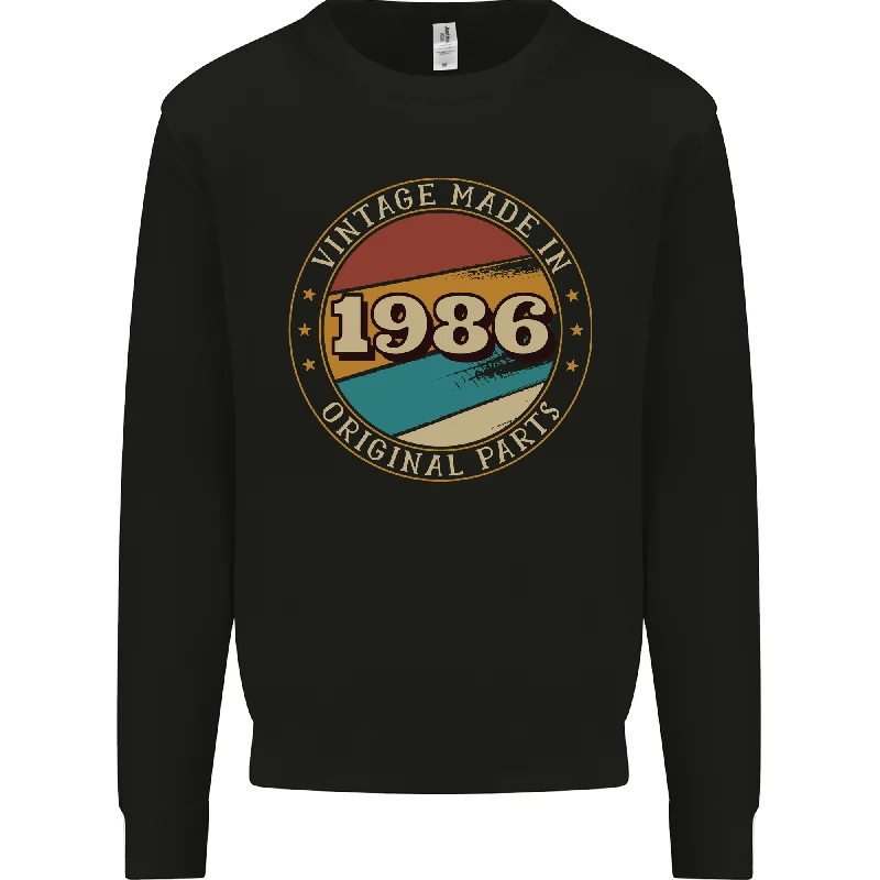 warm workout hoodie38th Birthday  Vintage Made In 1986 Mens Sweatshirt Jumper