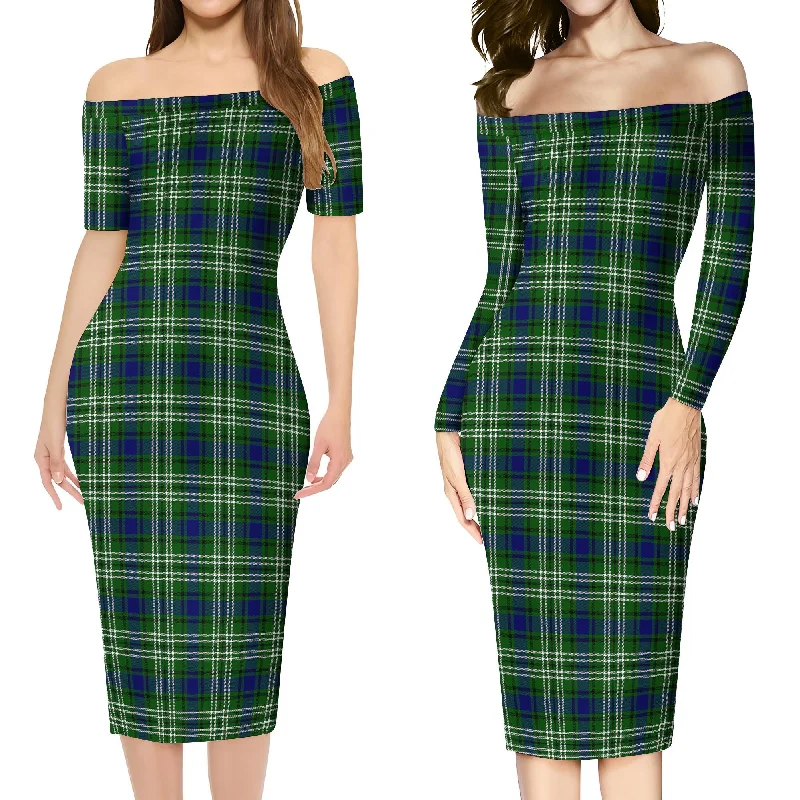 Unmissable Offer Swinton Tartan Off Shoulder Lady Dress