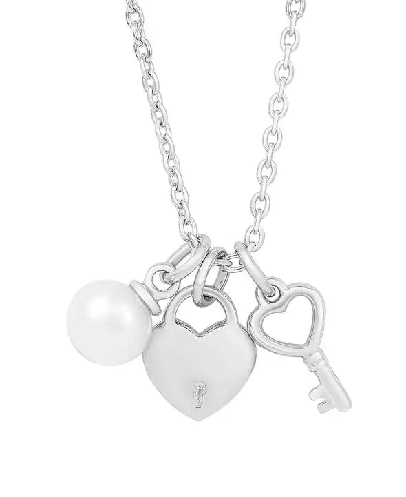 off-the-shoulder dressLily Nily Heart Lock Necklace