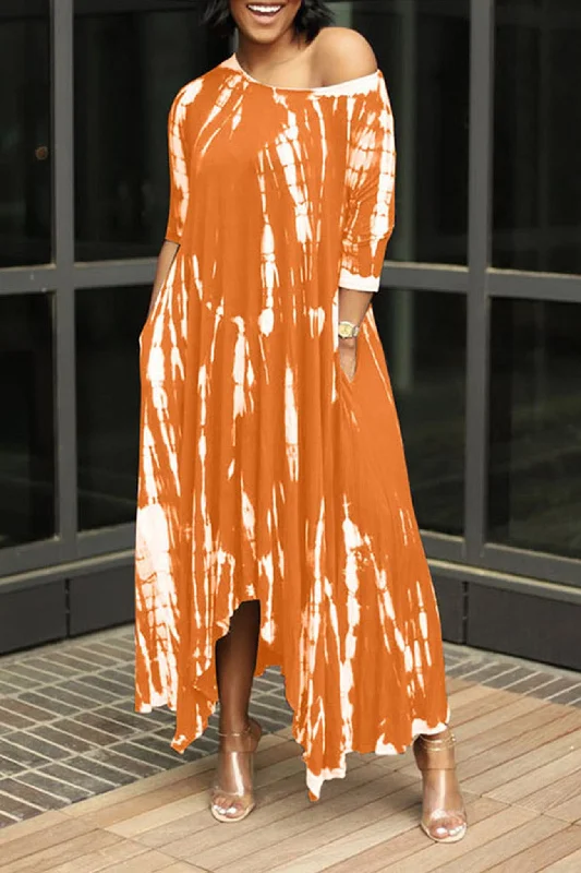 Get It Before It’s Gone oversized dressTie Dye Print Irregular Dress