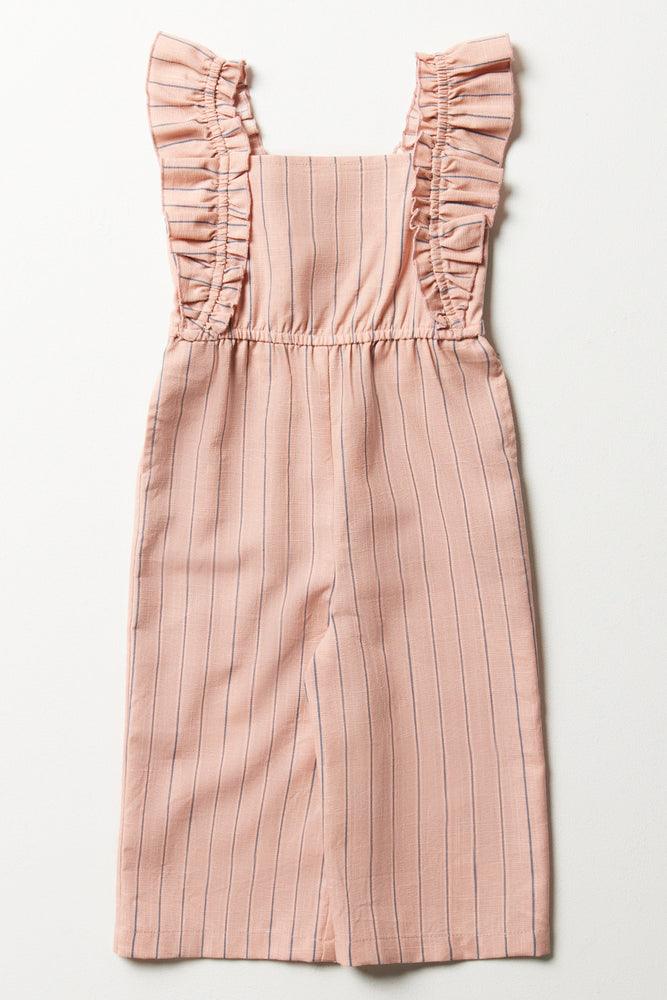 Midnight Sale ashionable dressStripe Frill Jumpsuit Pink