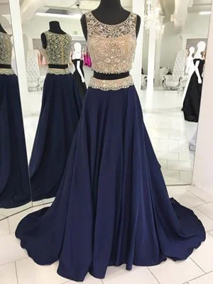 Price Drop Two Piece Prom Dresses Scoop Aline Rhinestone Beading Long Prom Dress JKL952 Price Drop Two Piece Prom Dresses Scoop Aline Rhinestone Beading Long Prom Dress JKL952