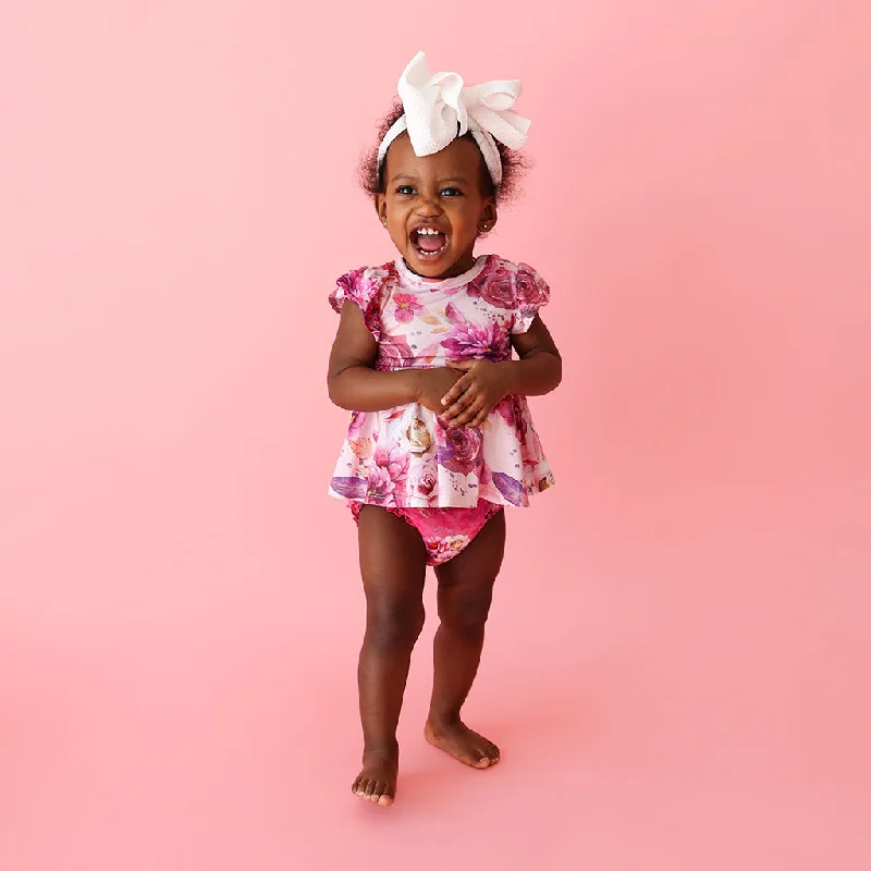 floral wrap dressPosh Peanut Amira Ruffled Bloomer Set