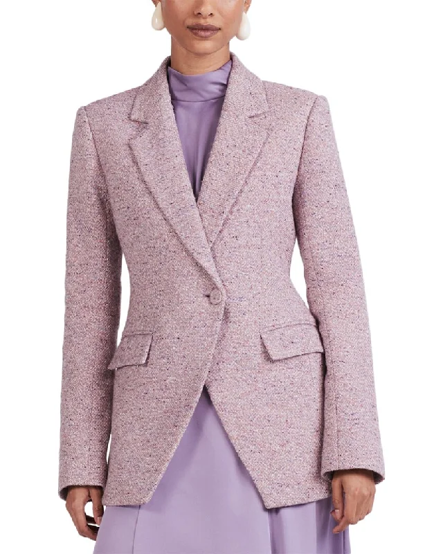 Final Clearance utility coatDerek Lam 10 Crosby Noah Single Breasted Wool & Silk-Blend Jacket
