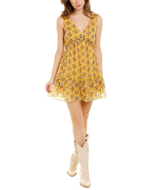 Final Markdown summer dressCelina Moon Sleeveless V-Neck Babydoll Mini Dress