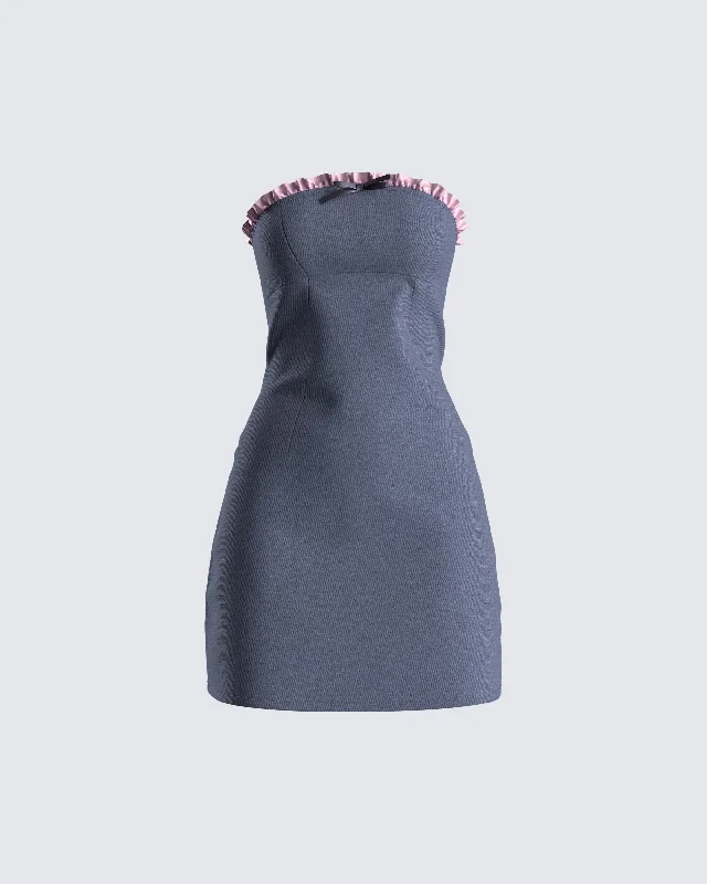 Daily Deals knit dressLukas Grey Strapless Mini Dress
