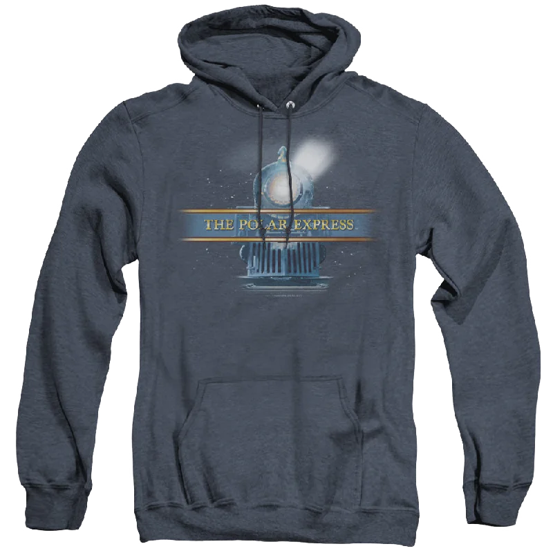 Hurry In stylish pullover hoodiePolar Express Rain Logo - Heather Pullover Hoodie