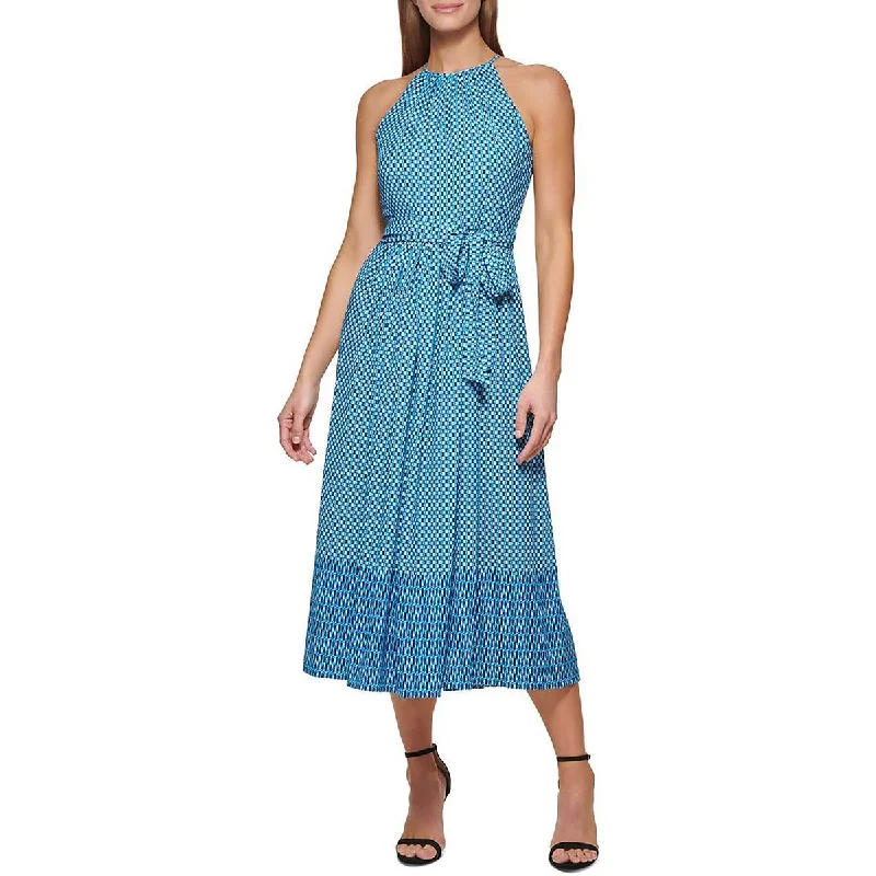 oversized dressDKNY Womens Midi Print Halter Dress