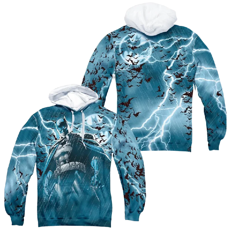 Savings Event warm hoodieDC Batman Stormy Knight (Front/Back Print) - All-Over Print Pullover Hoodie