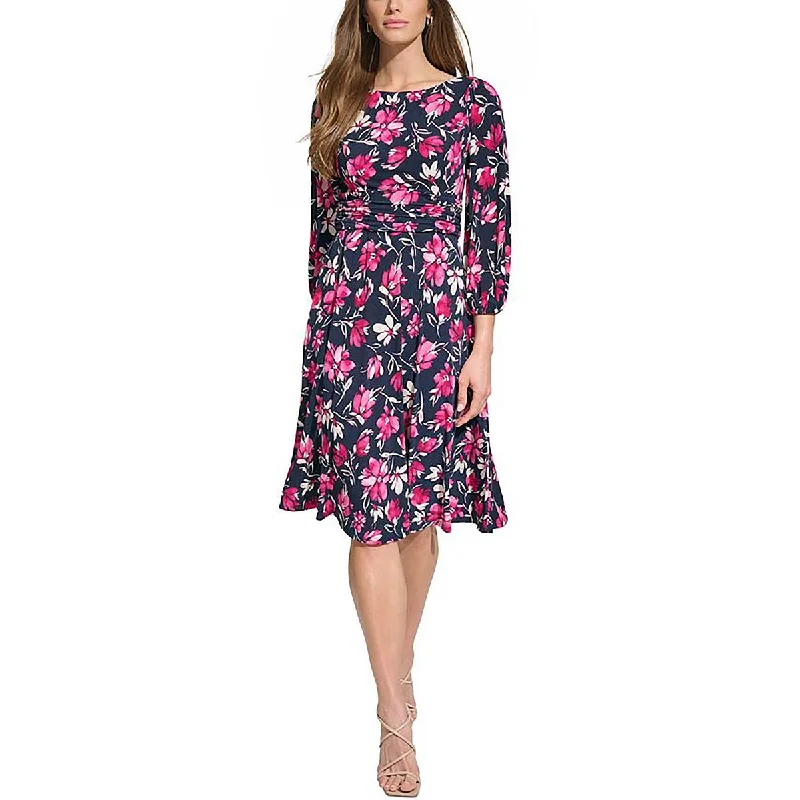 chic dressJessica Howard Womens Floral Print Midi Sheath Dress