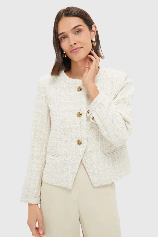 comfortable jacketCream Tweed Sommers Jacket