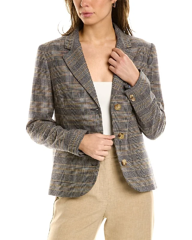 Great Deals puffer jacketBrooks Brothers Plaid Wool-Blend Blazer