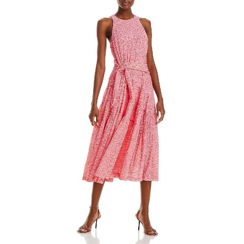 cocktail party dressCinq a Sept Womens Ruffled Floral Midi Dress