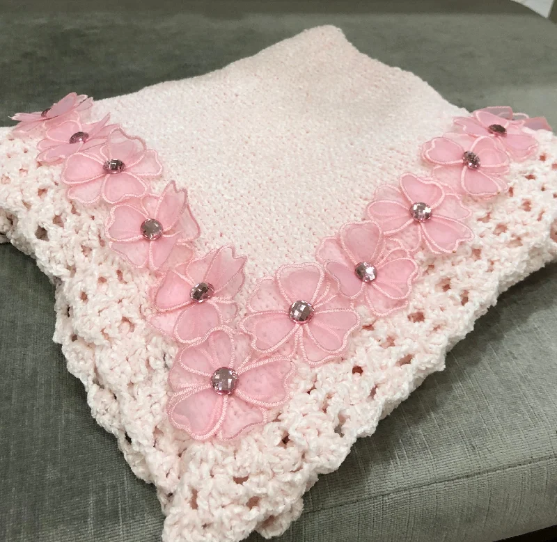 Season Finale Sale pleated maxi dressPink Chenelle Blanket with Flower and Jewel