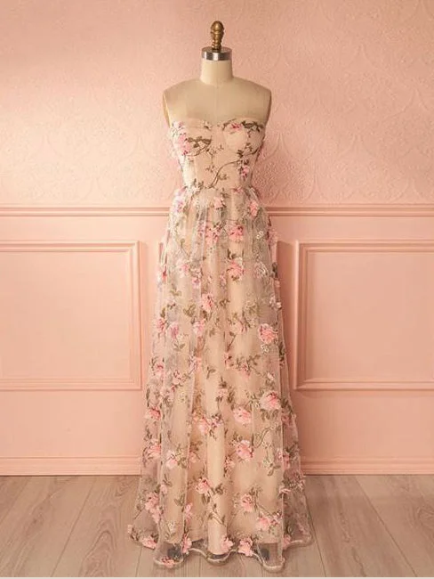 Price Slash Cute Prom Dresses A-line Floor-length Sweetheart Floral Lace Prom Dress JKL1156 Price Slash Cute Prom Dresses A-line Floor-length Sweetheart Floral Lace Prom Dress JKL1156