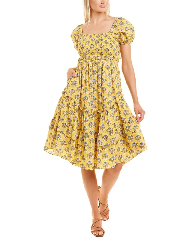 Final Clearance formal dressCelina Moon Smocked Midi Dress