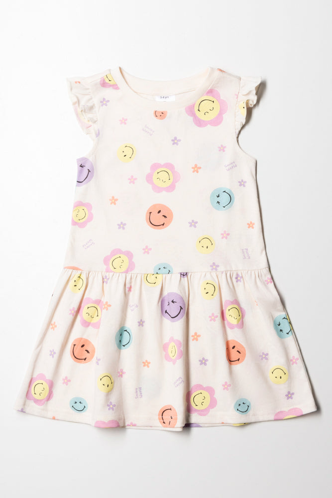 Overstock denim dressSmileyWorld  Frill Sleeve Dress Cream