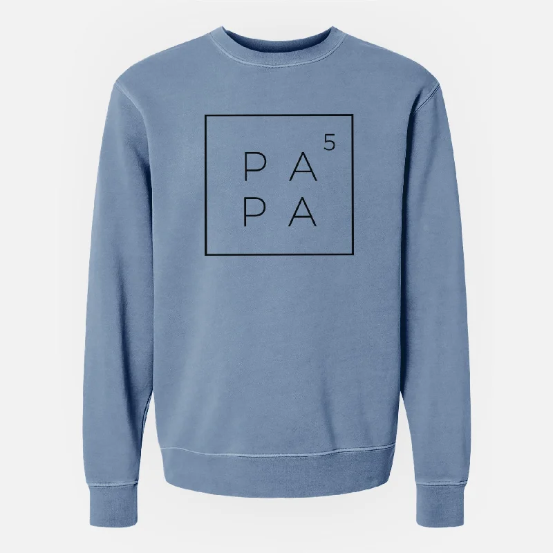 athletic streetwear sweatshirtPapa to the 5th Power Boxed - Unisex Pigment Dyed Crew Sweatshirt