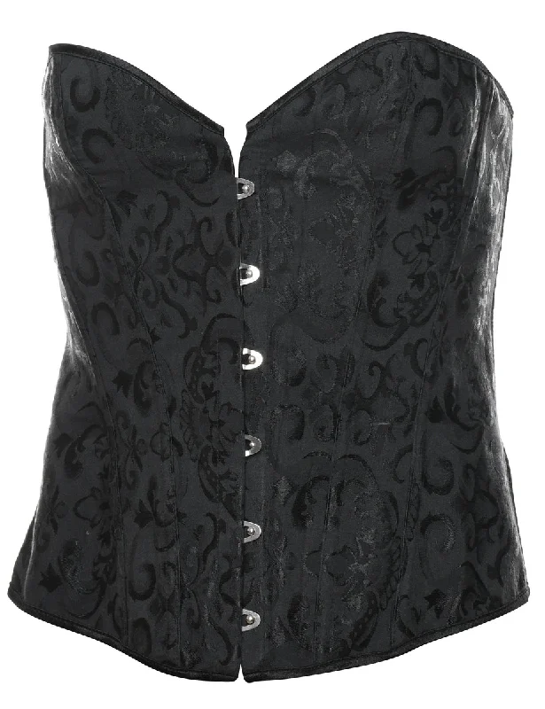 stylish jacketJacquard Pattern Corset - S