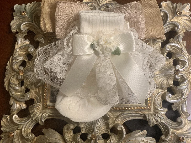 Bargain Bin statement dressKatie Rose Ivory Lace Socks