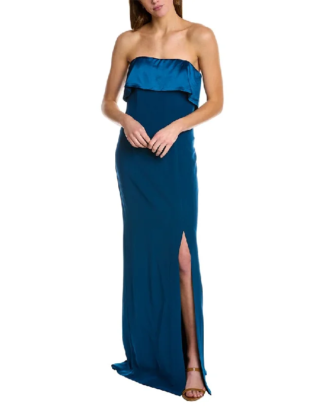 flowy evening dressRene Ruiz Draped Neck Gown