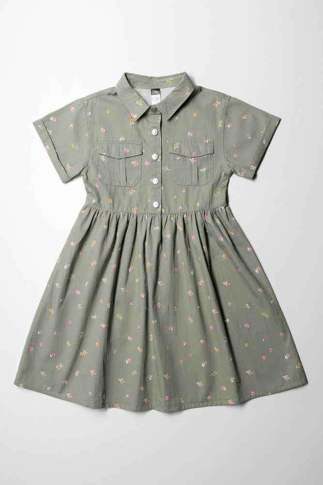 Exclusive Deal form-fitting dressTwill Utility Dress Fatigue