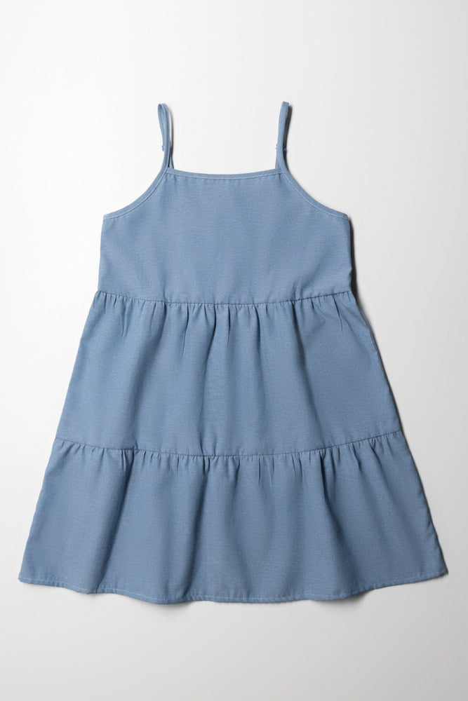 Shop and Save lace-up dressTiered Strappy Dress Blue