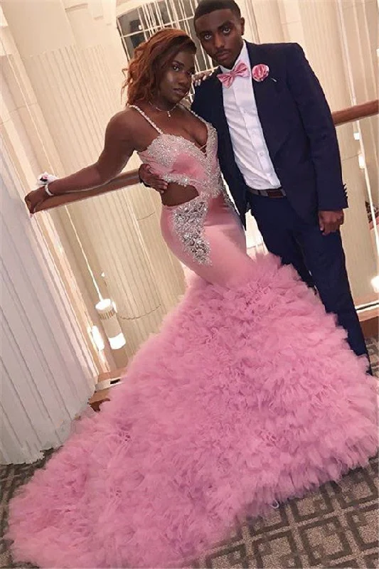 Online Exclusive Gorgeous Spaghetti Straps Crystal Beads Prom Dresses Alluring Fit and Flare Pink Evening Gowns Online Exclusive Gorgeous Spaghetti Straps Crystal Beads Prom Dresses Alluring Fit and Flare Pink Evening Gowns