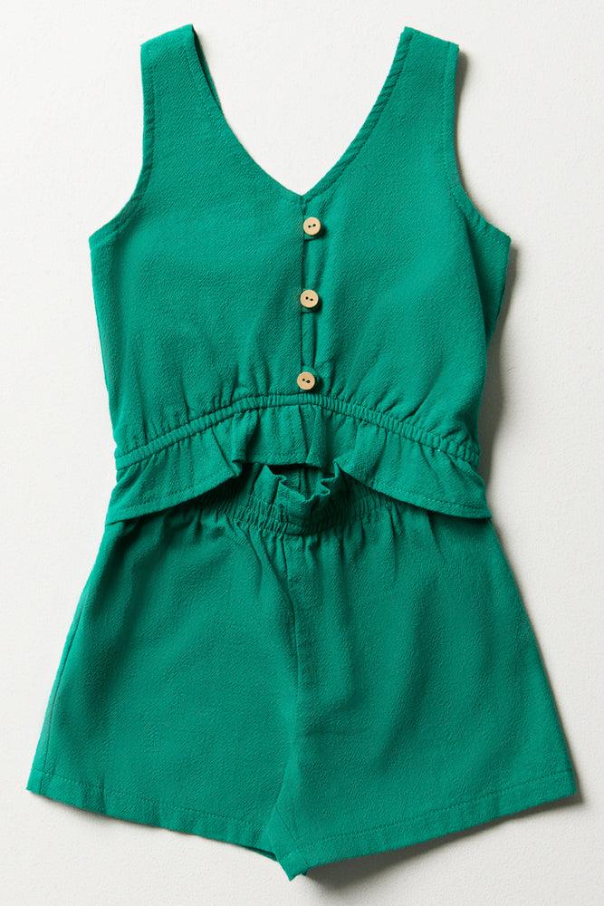 Year-End Clearance chic wrap dressCut Out Jumpsuit Green