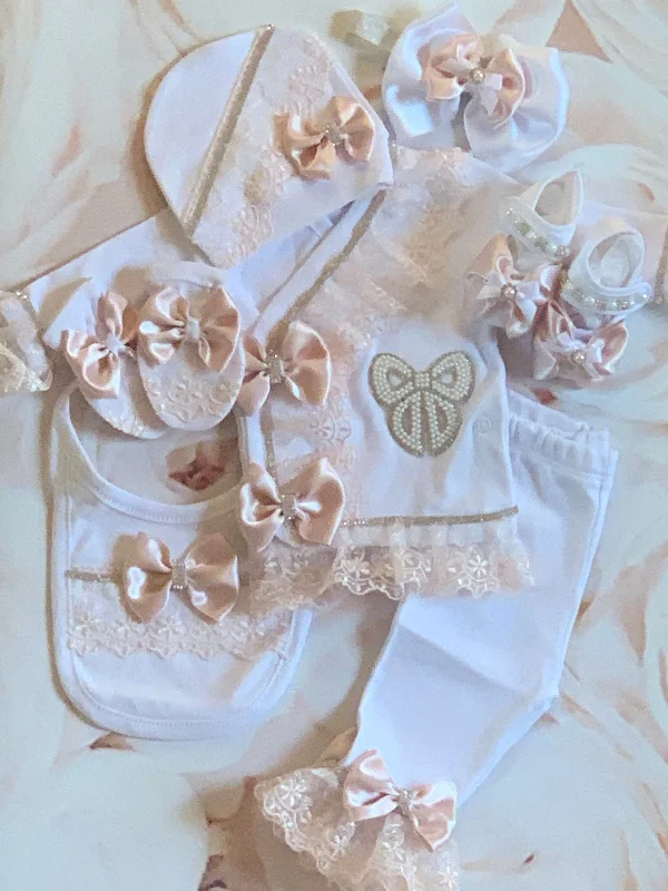Crazy Savings sleek midi dressBowtiful White Layette Set