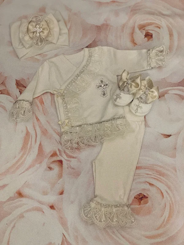 Crazy Deals pleated maxi dressChristening Ensemble Set