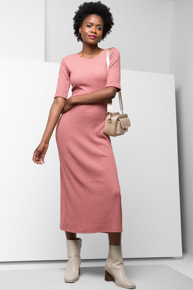 Lowest Price denim dressShort Sleeve Column Dress Pink