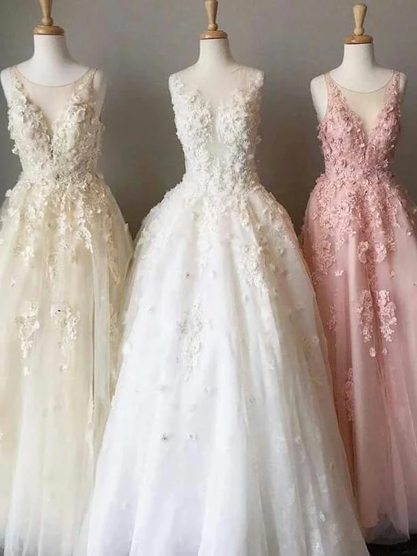 Low Prices Beautiful Prom Dresses A-line Appliques Floor-length Tulle Long Prom Dress JKL1218 Low Prices Beautiful Prom Dresses A-line Appliques Floor-length Tulle Long Prom Dress JKL1218