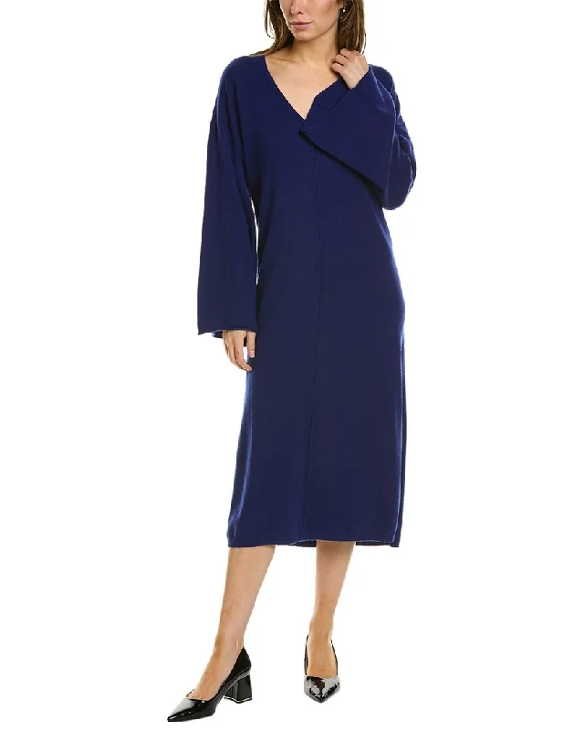 elegant dressTWINSET Bell-Sleeve Wool & Cashmere-Blend Sweaterdress