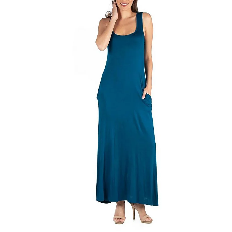 party dress24seven Comfort Apparel Womens Knit Sleeveless Maxi Dress