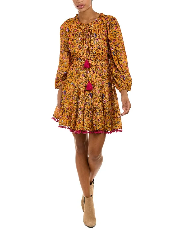 Steals and Deals draped dressCelina Moon Pom Pom Trim Mini Dress
