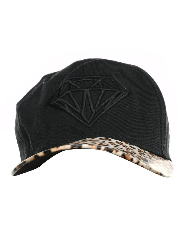 Flash Deals chic padded coatBlack Embroidered Cap - XS