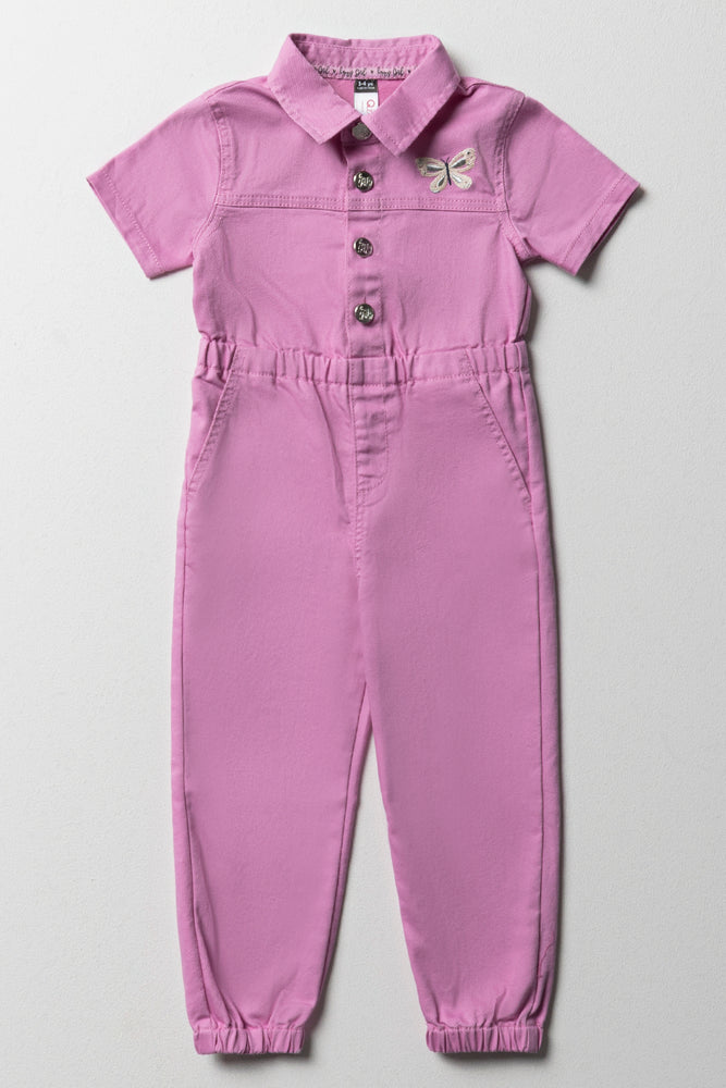 Overstock summer dressDenim Boiler Suit Pink