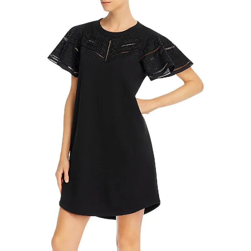 spaghetti strap dressParker Womens Katrina Ribbed Trim Eyelet Cocktail Dress