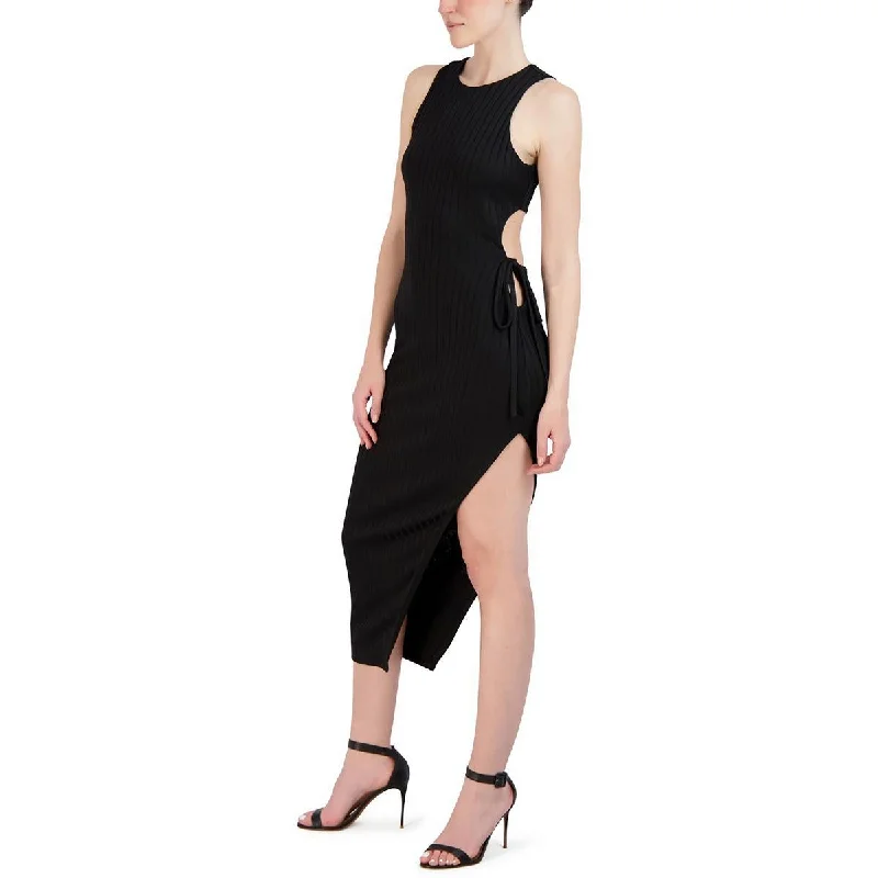 casual midi dressBCBGMAXAZRIA Womens Asymmetric Cut-Out Bodycon Dress