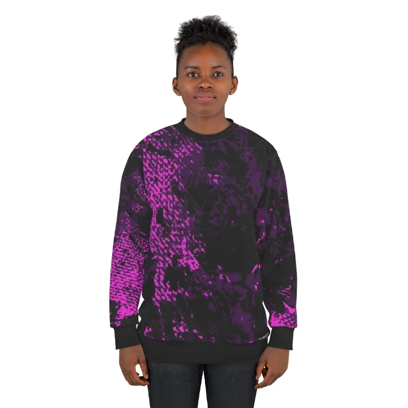 Online Only fitness lifestyle hoodie"Mystic Cube" (Cosmic Fusion - Dark Violet/Orchid) - Unisex Sweatshirt