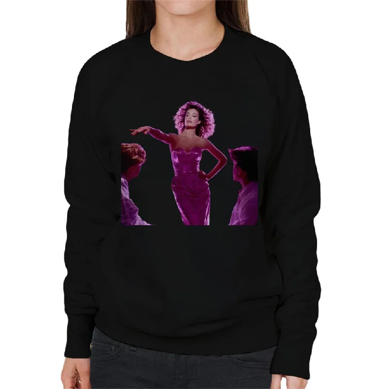 high-performance athletic hoodieWeird Science Lisa Wearing Pink Dress Women's Sweatshirt