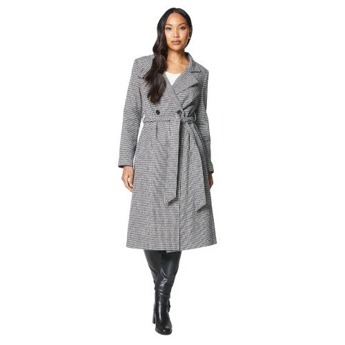 Super Bargain fashion-forward coatPrinciples Womens/Ladies Checked Wrap Belted Coat
