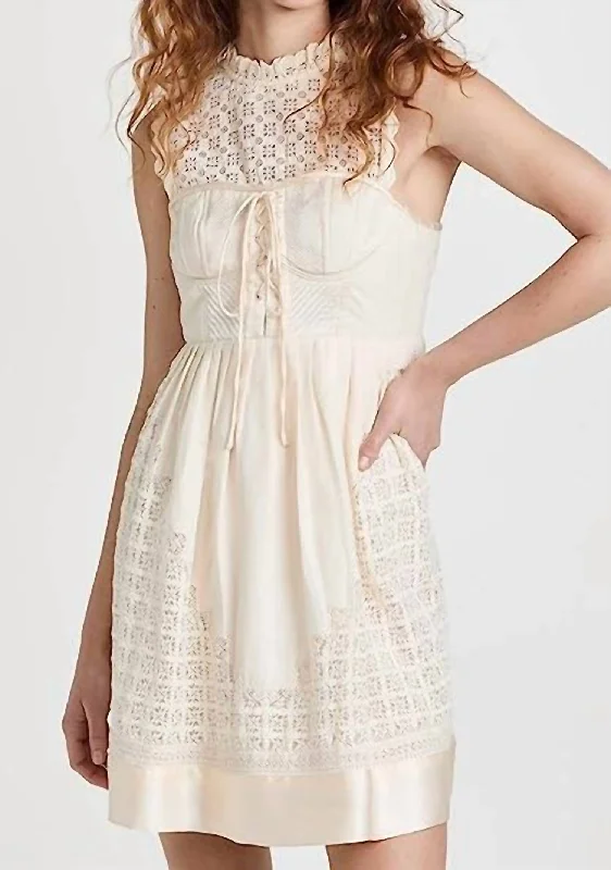 Price Rollback pleated dressSabrina Dress in Ivory