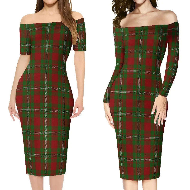 Price Cut Strange (Strang) Tartan Off Shoulder Lady Dress
