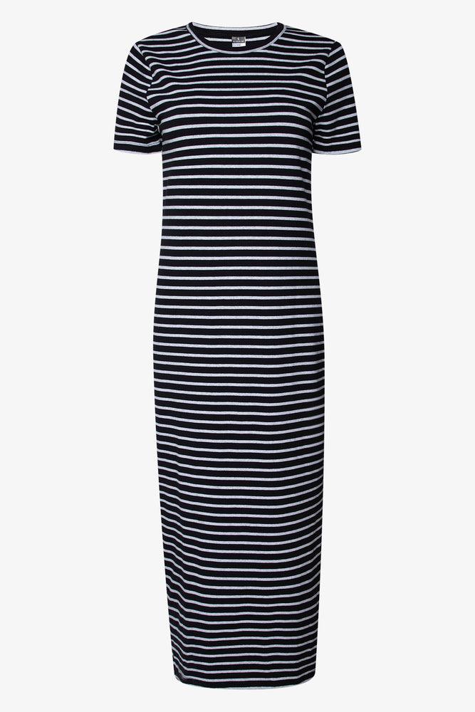 Stock Clearance vintage dressStripe T-Shirt Dress Black