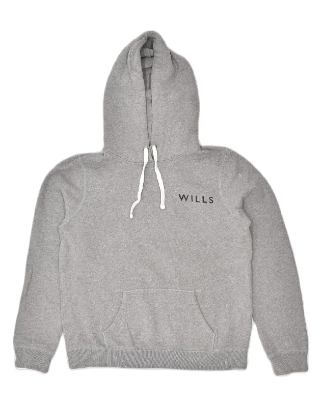 Epic Deals stylish pullover hoodieJACK WILLS Womens Hoodie Jumper UK 14 Large Grey Cotton